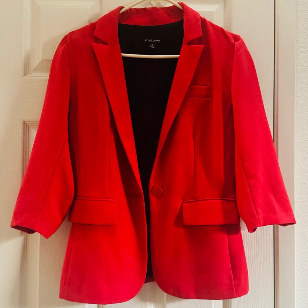 Vibrant Red Women's Blazer